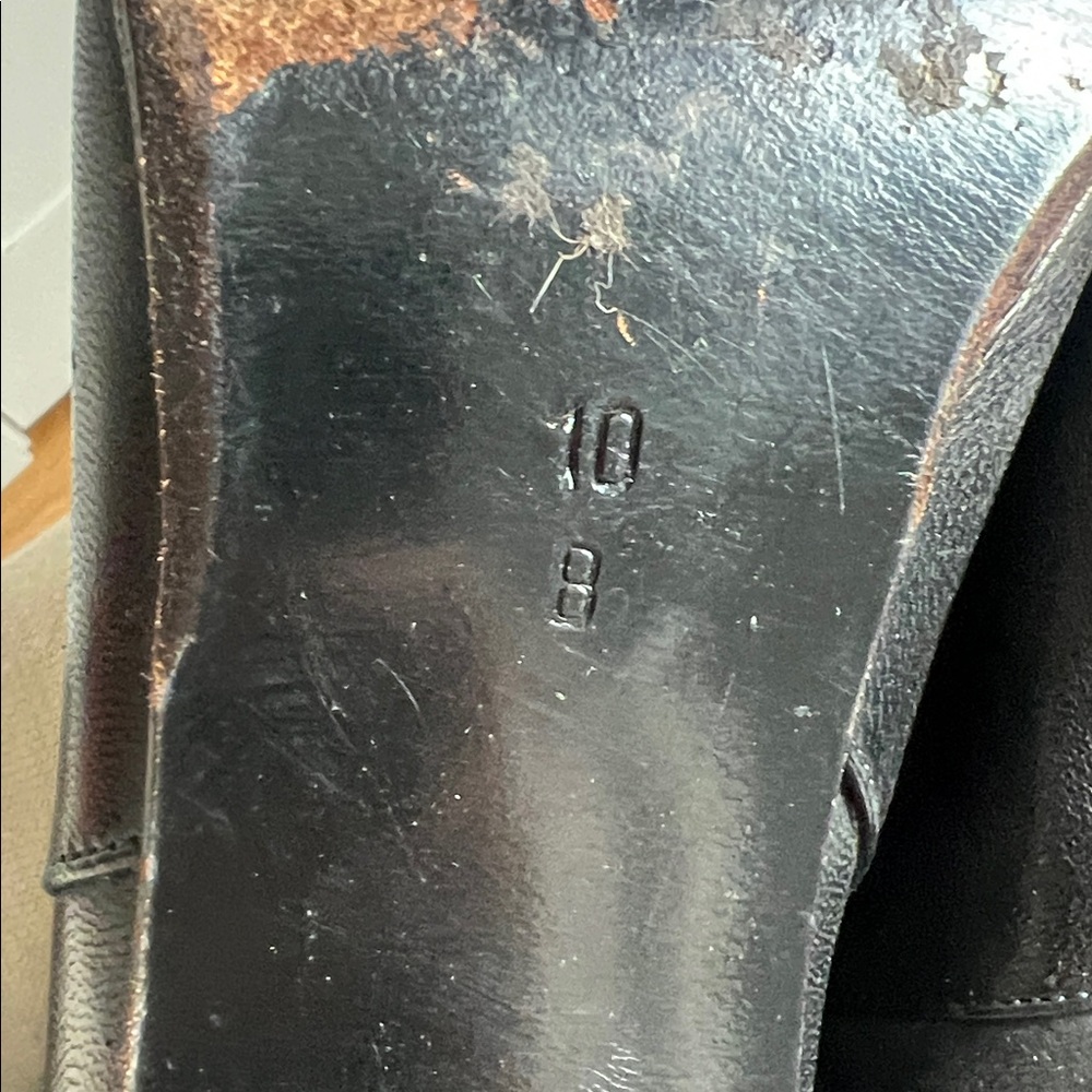 🕶️Cole Haan Paige Black Nappa Leather Stretch Pull On 3” Boot 10 Vintage Y2K - Picture 9 of 9